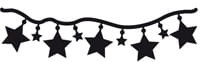 WYKROJNIK MARIANNE DESIGN  CR1280 GIRLANDA Z GWIAZDAMI