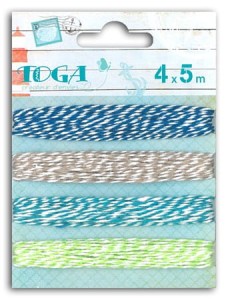 ZESTAW SZNURKÓW 4X5M MORSKIE ODCIENIE RU90 TOGA