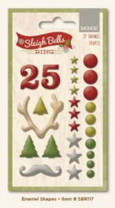 OZDOBY ENAMEL SHAPES - Sleigh Bells 27szt SBR117 MME