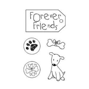 STEMPEL KAUCZUKOWY 5SZT FOREVER FRIENDS WTKCC60