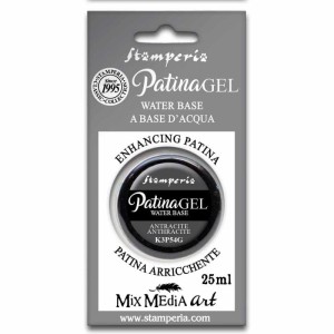PATYNA 25ml ANTRACYT ŻELOWA NA BAZIE WODY K3P54G STAMPERIA