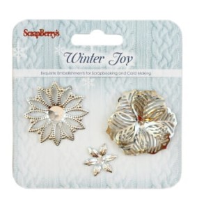 OZDOBY METALOWE 9szt WINTER JOY ScrapBerry's SCB340983