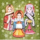 SERWETKA PAW ZIMOWE MATRIOSZKI