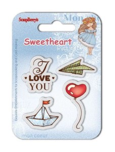 STEMPEL AKRYLOWY 4SZT Sweetheart - Boats & Balloons ScrapBerry's SCB4907008b