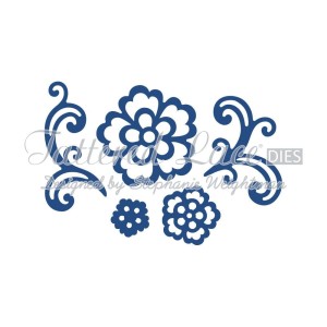 WYKROJNIK TATTERED LACE D677 FLORAL FLOURISH & LLACY ROSE