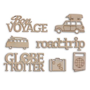 OZDOBY DREWNIANE 11SZT PODRÓŻ GLOBE TROTTER AB28 TOGA