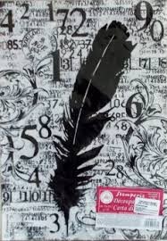 PAPIER RYŻOWY A4 PIÓRO MIXED MEDIA DFSA4173 STAMPERIA
