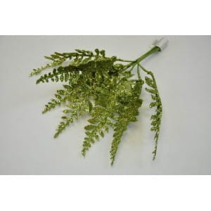 GAŁĄZKA PAPROTKI BROKAT zieleń jasna 1SZT