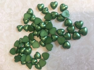 PÓPEREŁKI SERDUSZKA 8mm ok. 60szt CZIEMNA ZIELEŃ PPS-854