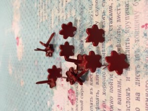 ĆWIEKI OZDOBNE - KWIATUSZKI CZERWONE 12SZT