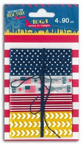 ZESTAW TASIEMEK 4X90CM  RU87 NEW YORK TOGA