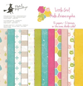 ZESTAW PAPIERÓW 30x30 12SZT Mała dziewczynka P13-268 PIĄTEK 13-STEGO