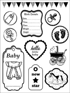 STEMPEL KAUCZUKOWY 11SZT BABY WTKCC23