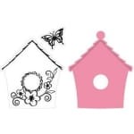 WYKROJNIK MARIANNE COL1308 Collectable Birdhouse flowers