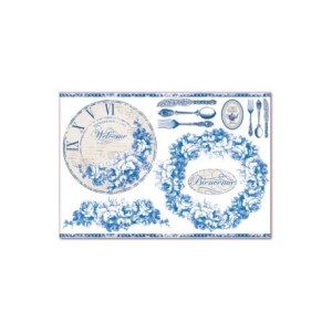 PAPIER RYŻOWY 48X33 RÓŻE W GRANACIE DFS295 STAMPERIA