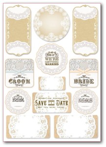 ZESTAW TEKTUREK ŚLUB 12SZT DFLB019 STAMPERIA