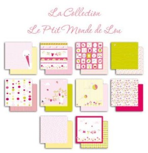 ZESTAW PAPIERÓW 30x30 10SZT LE P'TIT MONDE DE LOU TOGA