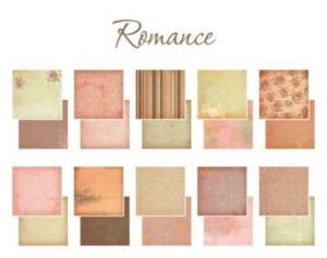 ZESTAW PAPIERÓW 10SZT LA COLLECTION ROMANCE