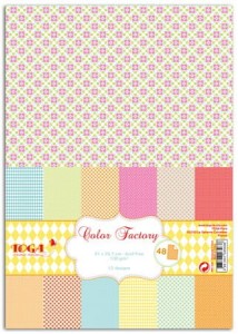 PAPIER A4 100g/m2 - Color Factory - 48szt- 12designs - PPK008 TOGA
