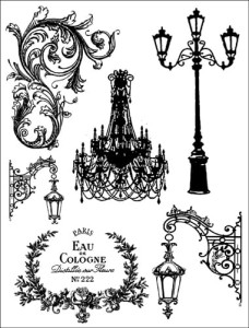 STEMPEL KAUCZUKOWY 6SZT EAU DE COLOGNE WTKCC18 STAMPERIA