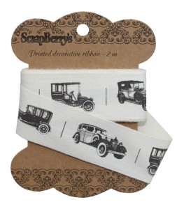 TASIEMKA DRUKOWANA AUTA SCB390304 ScrapBerry's