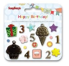 ĆWIEKI ScrapBerry's 18szt HAPPY BIRTHDAY SCB340919