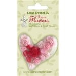 Kwiaty z żywicy - róże różowo-czerwone 16SZT LEANE 72.2212