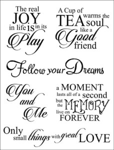 STEMPEL KAUCZUKOWY 6SZT SENTENCJE-NAPISY WTKCC17