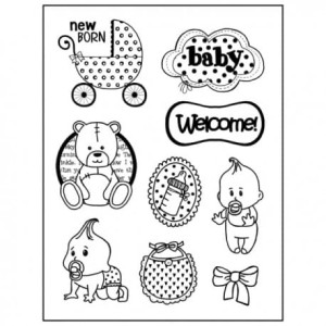 STEMPEL KAUCZUKOWY 10SZT BABY-WELCOME  WTKCC86