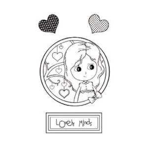 STEMPEL KAUCZUKOWY 3SZT  LOVELY MINDS 7X11cm WTKCC14