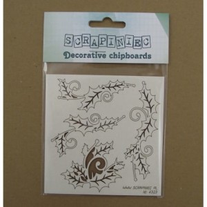 TEKTURKA GAŁĄZKI OSTROKRZEWU PAPIEROWE DEKORACJE 9,5x9,5cm 4323 SCRAPINIEC