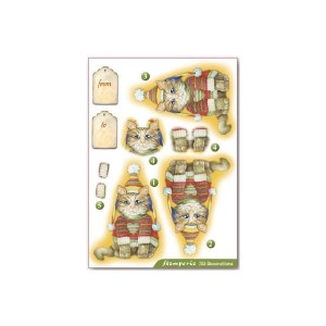 ELEMENTY 3D STAMPERIA  DF3DA506 KOTKI