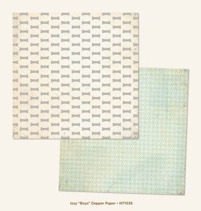 PAPIER 30x30 - now and then BOYS - SREBRNY NT1036