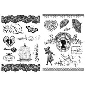 TRANSFER PAPIER A4 2SZT KORONKI DFTR029