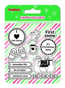 STEMPEL AKRYLOWY ScrapBerry's 13sztHAPPY HOLIDAYS SCB4906006b