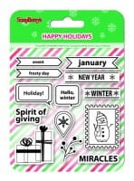 STEMPEL AKRYLOWY 13SZT Happy Holidays SCB4906004b 