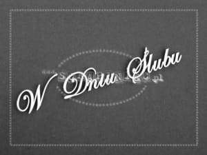 TEKTURKA NAPIS W Dniu Ślubu pojedynczy napis 1364A SCRAPINIEC