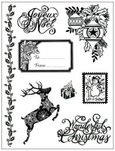 STEMPEL AKRYLOWY 8SZT 14X18cm ŚWIĄTECZNE WTK129 STAMPERIA