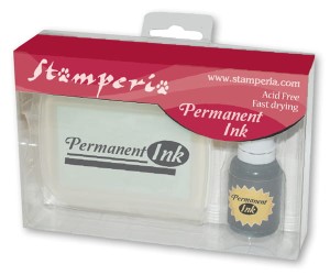 TUSZ PERMANENT DO STEMPLI CZARNY 20ML WKPKIT01 STAMPERIA