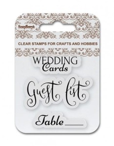 STEMPEL AKRYLOWY 4SZT 7X7cm Guest list  ScrapBerry's SCB4907082