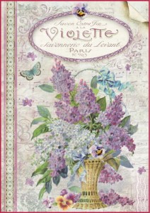 PAPIER RYŻOWY A4 BEZ VIOLETTE DFSA4101 STAMPERIA