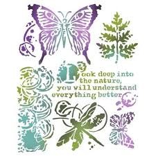 MASKA - SZABLON 20X25 MIXED MEDIA KSTD013 MOTYLE