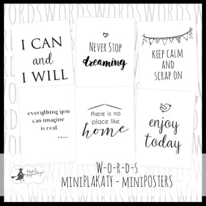 ZESTAW mini Plakatów Words, 15x20cm P13-142 PIĄTEK 13-STEGO