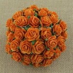 RÓŻA 1,5CM POMARAŃCZOWE-ORANGE 10SZT